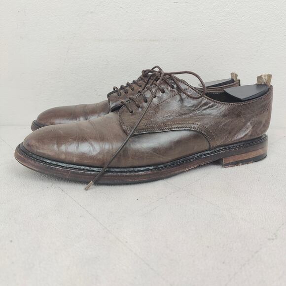 Officine Creative Cornell Leather Derby Shoes Mens 41 US 8 Brown Leather Oxfords - Picture 4 of 11